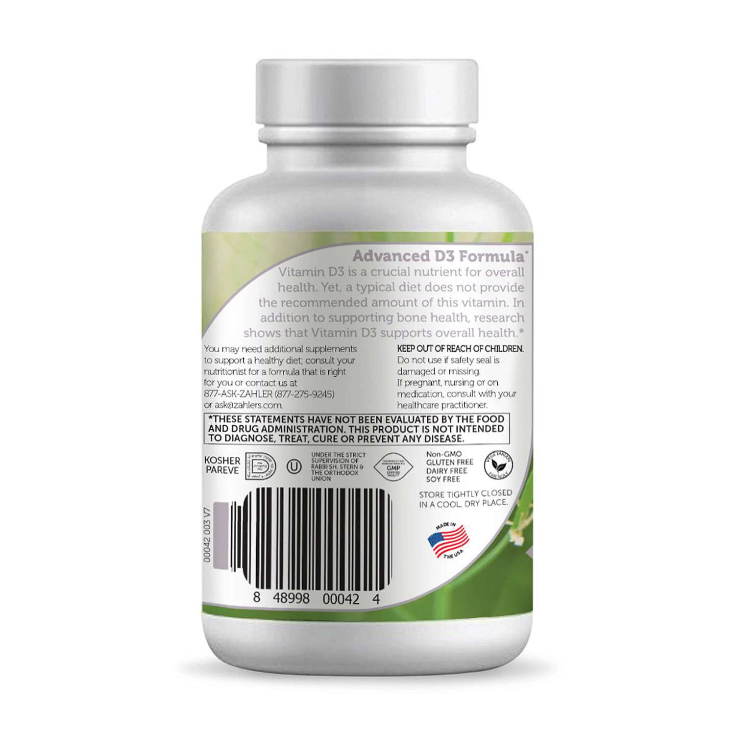 Vitamin D3 5000 IU - 120 Softgels (120 Servings)